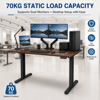 OEM ODM – Nouvelle table d'appoint électrique ergonomique et contemporaine à 3 niveaux pour ordinateur portable, idéale pour le bureau, la maison et le gaming, réglable en hauteur