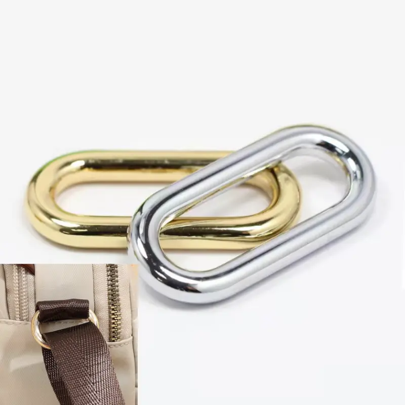 Zinc Alloy Oval Buckle Custom Metal 0 Rings Buckle For Handbag Backpack