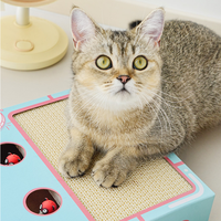 Jouet pour chat 2 en 1 : griffoir et jeu Whack-a-Mole interactif pour chaton, pour l'intérieur