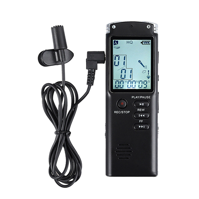Digital Voice Activated Recorder - 18 Ours Sound Audio Recorder Recording Device With Playback,MP3 Player,Variable Speed PQ146