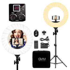 Anillo de luz <span class=keywords><strong>GVM</strong></span>, luz LED de temperatura de color ajustable, luz suplementaria, luz de fotografía de HD-14S - Product Image 3