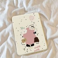 Étui de protection antichoc léger et fin en acrylique rotatif à lévitation magnétique avec motif animal de dessin animé mignon pour iPad Air 4