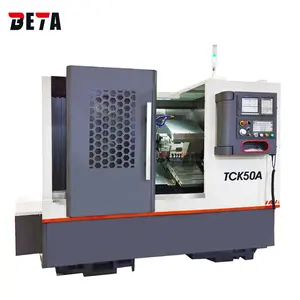 TCK50A 정밀 경사 침대 CNC 터닝 센터 3 축 CNC 선반 거실 공구 큰 보어 CNC 선반