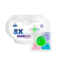 Lessive en perles écologiques au gel parfumé, sans phosphate, économie d'eau, compatible lave-linge HE, en vrac, OEM, nettoyage en profondeur