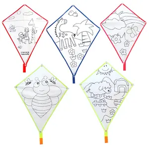 OEM Kites One Color printing DIY kids kite paper Drawing teaching Commercial kite
