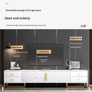 דירה קטנה סלון וחדר שינה אבן סלע קלה יוקרתית מודרנית ארון רצפת טלוויזיה - Product Image 3