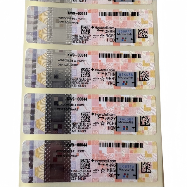 New Windows 11 Home OEM License COA Sticker Win 11 Home COA Key Stickers Label Lifetime Permanently Activate Fast Shipping