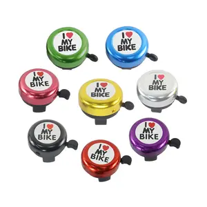 Bicycle Bell I Love My Bike LOGO Small Cute Clear And Rich Color Safe Travel Bicycle Handlebar Horn