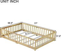 Barrière de lit bébé pliable, lit bébé au sol, barrière de sécurité pour bébé, lit bébé en bois, mobilier enfant, berceau bébé