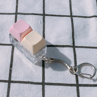 Porte-clés personnalisé mignon de dessin animé, jouet anti-stress à clavier, jouet anti-stress à clic, porte-clés clavier sans lumière