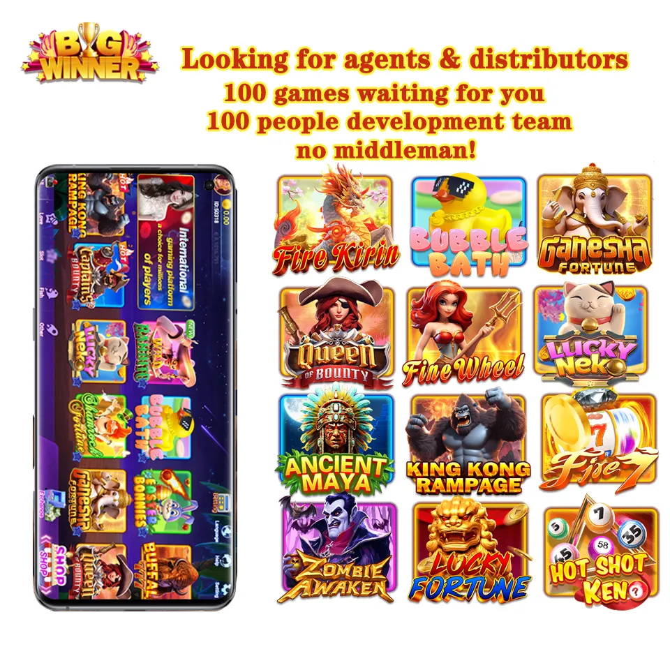 BIG WINNER 2024 NOVA plataforma de aplicativos online para jogos online, jogo de habilidades, agente de revendedor para você, venda de aplicativos de distribuição