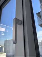 Ventana Abatible de Aluminio Resistente a Impactos de Huracanes, Vidrio Resistente a Impactos, Certificación CE