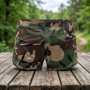 Men's <b>Camouflage</b> Woven <b>Shorts</b> Mid Waist Elastic Quick Dry Casual <b>Short</b> <b>Shorts</b> 100% Polyester Satin Print - Product Image 3