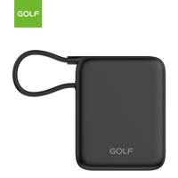Taille mince charge rapide PD 20W polymère chargeur mobile LED Portable en gros Logo personnalisé câble intégré 5000mAh batterie externe