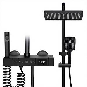 Sistema <span class=keywords><strong>Doccia</strong></span> Termostatico con Doppio Comando, Soffioni <span class=keywords><strong>Doccia</strong></span> a Pioggia e Getto, Valvola in Ceramica, Struttura in Ottone, Protezione Anti-scottatura | - Product Image 2