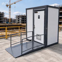 Cabine de toilette extérieure préfabriquée respirante, salle de bain modulaire portable, installation facile, structure en acier avec équipement sanitaire