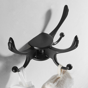 Crochets muraux standard en alliage de zinc plaqué pour peignoirs, porte-manteau mobile pour salle de bain, idéal pour les hôtels - Product Image 4
