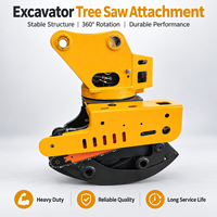 Excavator Forestry Grapple Saw Hydraulic Tree Cutter Attachment NM400 Material Gear for Logging Timber Handling Land Clearing