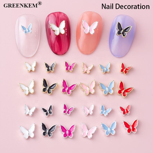 10 PCS Sac 3D Métal Papillon Effet Goutte D'huile Designer Strass En Gros Fournitures pour Strass Nail Décoration - Product Image 1