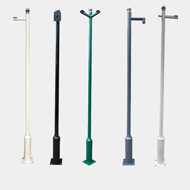 Security Monitoring CCTV Camera Mounted Pole,galvanized Steel Pole