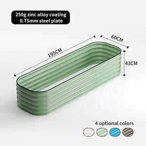 工場供給 モジュール式 金属製 レイズドガーデンベッド 大型 屋外 亜鉛メッキ鋼 プランターボックス 床置き ガーデニング用 - Product Image 2