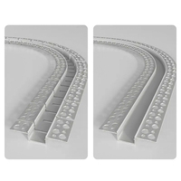 Profil LED flexible en alliage d'aluminium anodisé KC avec couvercle en silicone pour installation encastrée dans le plâtre