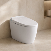 WC intelligent suspendu M819 moderne avec télécommande, double chasse, cuvette allongée en céramique, drainage en P/S
