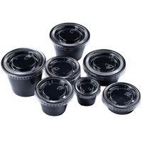 Gobelets jetables en plastique PP de qualité alimentaire avec logo personnalisé, couvercles, mini gobelets pour portions, sauces, vinaigrettes, condiments