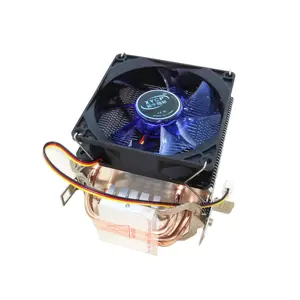 Customize DC 12V Cooling Fans CPU Copper Tube Cooler Copper Radiator CPU Cooler with DC 12V Fan Heat Sink