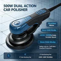 Polisseuse orbitale électrique professionnelle industrielle 220V 6 pouces, machine à polir les voitures, ponceuse aléatoire double action, pour le detailing automobile et le bricolage