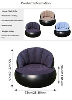 Chaise longue et canapé gonflables pour une personne, pour le camping en plein air, design moderne et portable