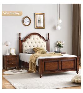 เตียงเดี่ยวสไตล์อเมริกันยาว1.2เมตรเตียงจัดเก็บไม้เนื้อแข็งยุโรปเตียงหนังสำหรับเด็กผู้ชายเด็กผู้หญิงทันสมัยสำหรับอพาร์ทเมนต์ขนาดเล็ก - Product Image 6