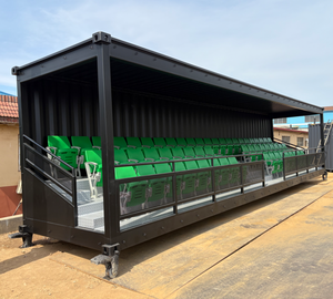 Tribuna Prefabricada de Contenedores de 20 pies y 40 pies con Techo, Gradas Metálicas Temporales para Exteriores, Asientos para Fútbol, Irlanda, Reino Unido - Product Image 1