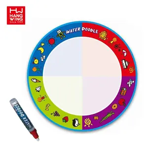 HW Kids Early Educational nuovo design Reuse Round Water Drawing Board Doodle Mat