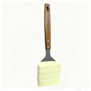 Brosse à vapeur sans poils avec manche en bois sans danger pour tous les grils en fonte gaz charbon de bois outil de nettoyage en acier Grill Master Gift - Product Image 1