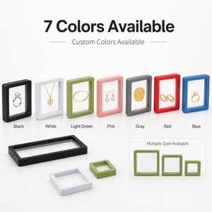Custom Colorful Transparent Rectangle Square Jewelry Display <b>Box</b> PE Folding Case Ring <b>Earring</b> Necklace Storage Packaging Retail - Product Image 6