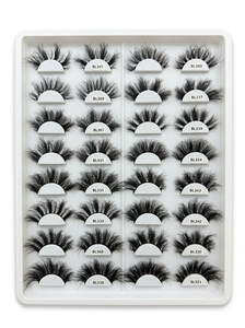 Vente en gros de cils 8D, 3 paires, AIKEMAN, cils volumineux multicouches professionnels, faits à la main, cils de luxe - Product Image 2