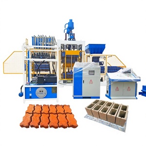 QT15-15 PLC-gesteuerte, motorbetriebene automatische Flugasche-Farbstein-Pflasterstein-Blockmaschine für Zementpflasterblöcke - Product Image 1