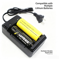 Chargeur de batterie Li-ion à double fente, spécialement conçu pour les batteries au lithium 18650 26650 3.7V, charge intelligente, protection contre les surcharges et les surtensions