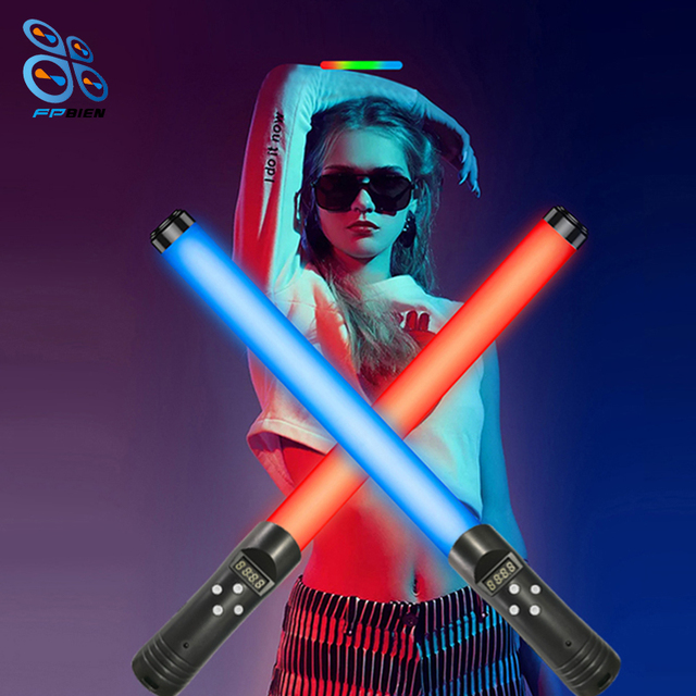 Lightweight RGB LED Fill Light Stick Rechargeable Remote Control for Night Vlogs Product Photography Live Streams