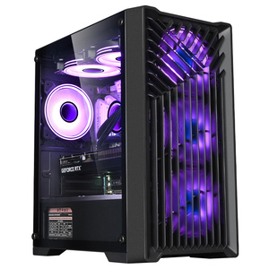 Snowman cao luồng không khí <span class=keywords><strong>PC</strong></span> chơi Game trường hợp màu đen 320mm GPU hỗ trợ 240 TOP/120 phía trước <span class=keywords><strong>AIO</strong></span> RGB Fusion Tempered Glass tương thích máy tính để bàn - Product Image 1