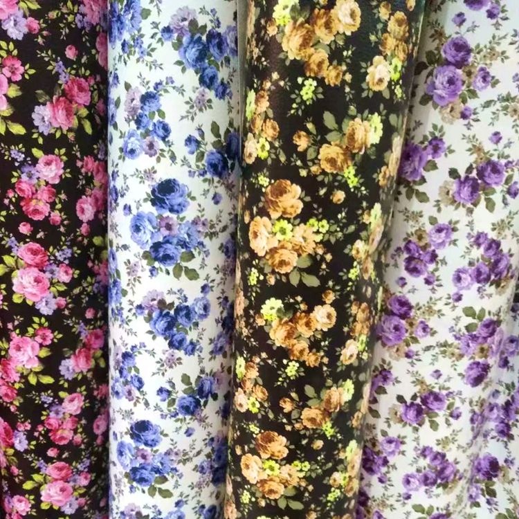 Нет минимального заказа, виниловая искусственная кожа с цветочным принтом и цифровым принтом на заказ