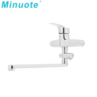 Mitigeur de douche thermostatique mural moderne avec robinets et douchette pour salle de bain
