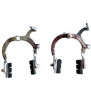 เบรกคาลิปเปอร์จักรยาน ตัวเรือนอะลูมิเนียมฟอร์จ สีดำและสีเงิน ชุดเบรกหน้าและหลัง ไม่ใช่สินค้านำเข้า - Product Image 1