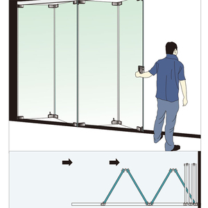 <span class=keywords><strong>Porte</strong></span> <span class=keywords><strong>coulissante</strong></span> bi-pliante en verre extérieur, cadre en verre lourd sans cadre, quincaillerie pour <span class=keywords><strong>porte</strong></span> <span class=keywords><strong>coulissante</strong></span> bi-pliante, <span class=keywords><strong>porte</strong></span> de <span class=keywords><strong>grange</strong></span> <span class=keywords><strong>coulissante</strong></span> avec kit de quincaillerie Prix Kin - Product Image 2