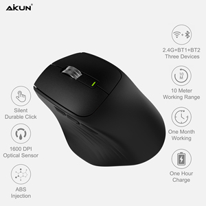 Aikun BT300-X nhà văn phòng sử dụng không dây chế độ kép Chuột Quang, bt5.0/3.0 + 2.4G,800/1200/1600DPI, đa OS và thiết bị - Product Image 2