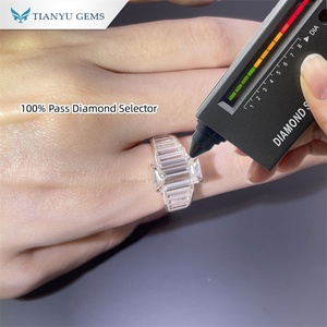 Tianyu đá quý đồ trang sức mỹ mossanite 10k 14k 18K vàng thật phòng thí nghiệm kim cương đồ trang sức ngọc lục bảo cắt moissanite kim cương Nhẫn - Product Image 4