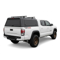 Hard Top Camper Shell pour Tacoma 4x4 Pickup, avec conception de hayon et aile arrière, panneau MOLLE pour porte, barres transversales, prêt pour le camping