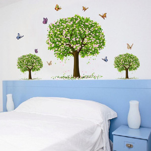 Autocollant mural 3D DIY mignon forêt, petits arbres verts frais, grands arbres, papillons, papier peint décoratif pour <span class=keywords><strong>salon</strong></span>, <span class=keywords><strong>décoration</strong></span> de la maison - Product Image 3