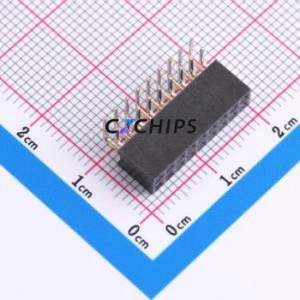 HX PM2.0-2x9P WC H6.35 Pin Socket Bent Lead Through Hole,P=2mm Connector 2x9P 2mm 2mm Square Hole - Product Image 1